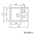 Гранитна мивка, обръщаема Teka Stone 45 S-TG 115330043