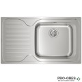 Иноксова мивка за вграждане, гладка, ляв отцедник, Teka, SUPER BOWL 1C 1E MAX,  11119201
