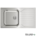 Иноксова мивка за вграждане, гладка, обръщаема, Teka, SUPER BOWL 1С 1Е, 10119013