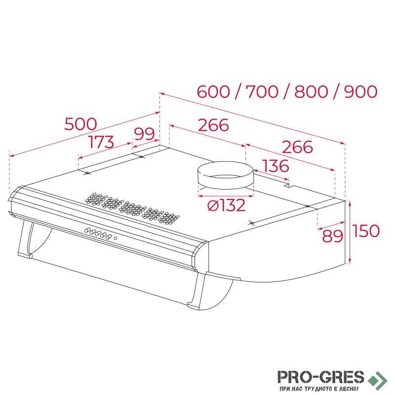 Свободностоящ абсорбатор 60х50х15 см, 353м³/ч, Клас D, Teka Easy C 6420