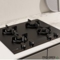 Газов плот за вграждане с 4 зони 60х51х9,8см, черен мат, Teka, Total GBC 64 Infinity G1