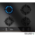 Газов плот за вграждане с 4 зони 60х51х9,8см, черен мат, Teka, Total GBC 64 Infinity G1