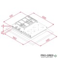 Комбиниран плот газ + индукция за вграждане с 4 зони Teka Total JZC 64322