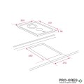 Стъклокерамичен плот за вграждане с 2 зони 30х51х5,8 см, 2900W, черен, Teka, Total TZC 32320