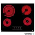 Стъклокерамичен плот за вграждане с 4 зони 60х51х5,1 см, 6200W, черно стъкло, Teka, Total TZ 6420