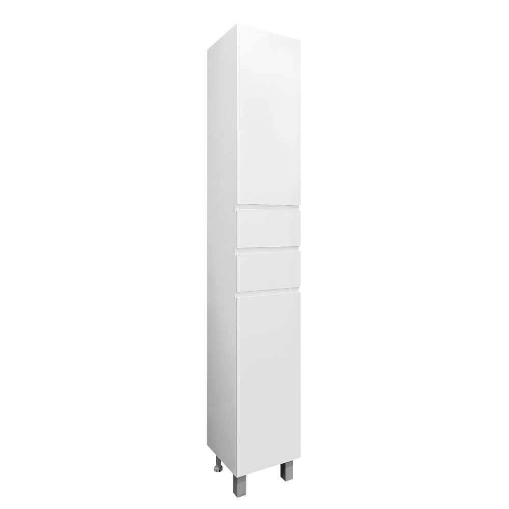 Шкаф колона за баня 30х185х30см бяла PVC Спарта Triano