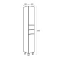 Шкаф колона за баня 30х185х30см бяла PVC Спарта Triano
