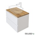 Долен шкаф за баня с плот 70х50х47см бял PVC/HPL Версо Triano