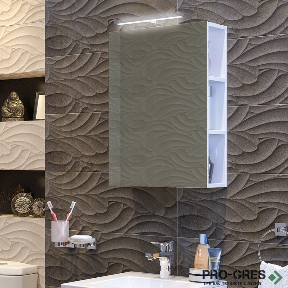 Горен шкаф за баня Изи 45x60x15см PVC Triano