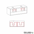 Комплект шкафове за баня 120x47x47см PVC Триано Кейптаун
