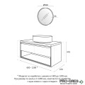 Комплект шкафове за баня 120x47x47см PVC Триано Кейптаун