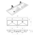Комплект шкафове за баня 120сm бял PVC Триано Крюгер