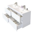 Комплект шкафове за баня 120сm бял PVC Триано Крюгер