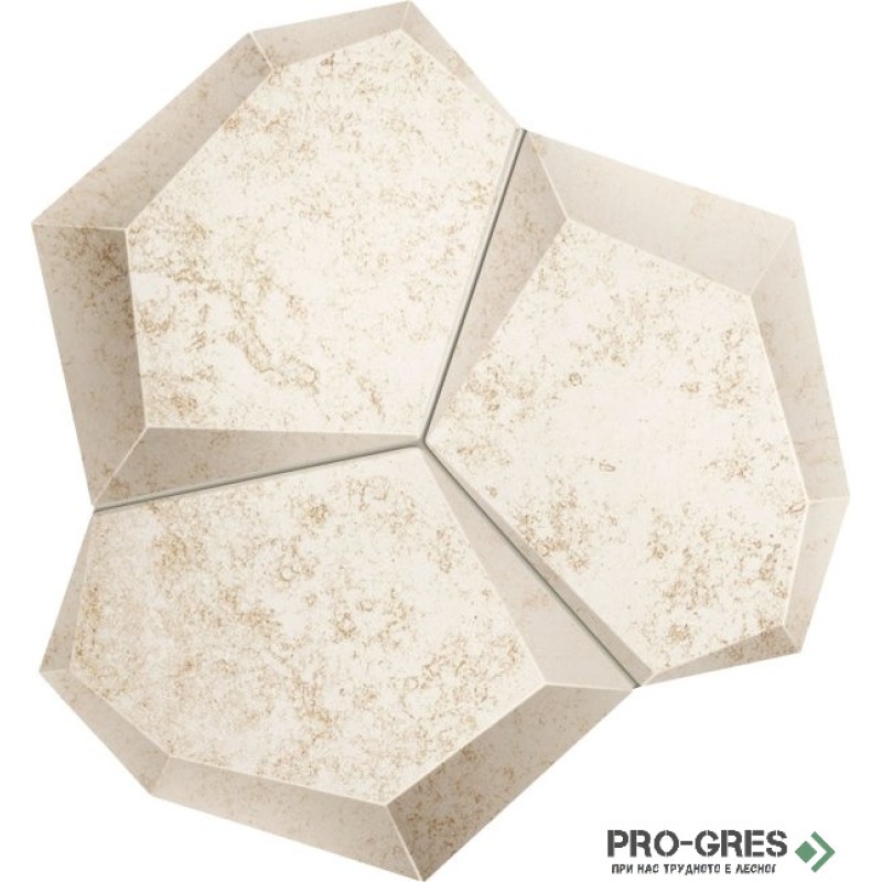 Мозайка Alabaster Shine White 21×19 см