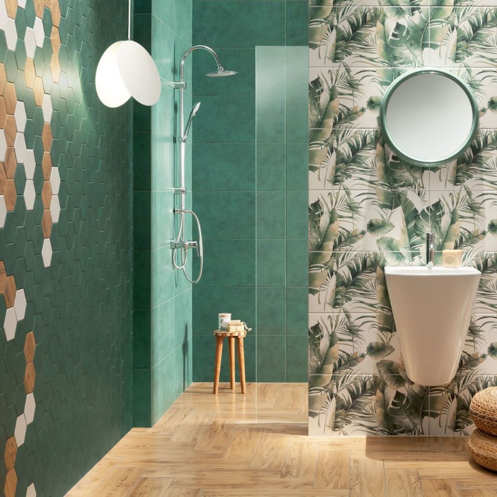 Плочки за баня за баня Burano Green 30.8×60.8 Плочки за баня за баня Burano Green 30.8×60.8