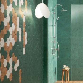 Плочки за баня за баня Burano Green 30.8×60.8