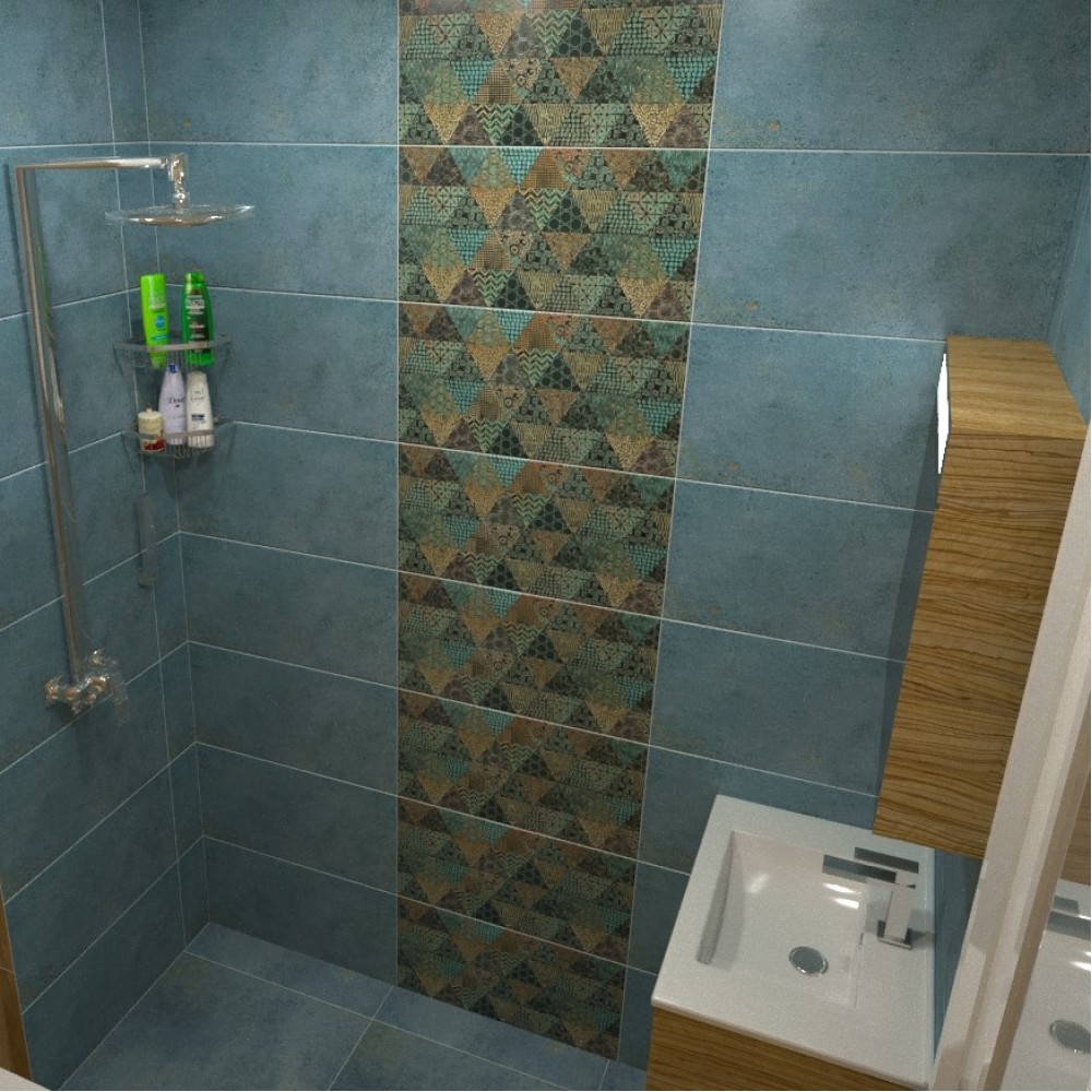 Плочки за баня Tubadzin-Margot Blue 30.8x60.8 Плочки за баня Tubadzin-Margot Blue 30.8x60.8