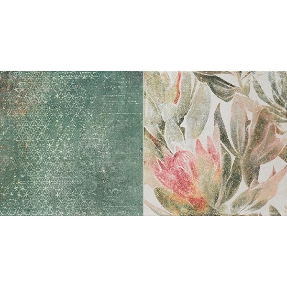 Плочки за баня Tubadzin-DECOR MARGOT GREEN FLOWER A
