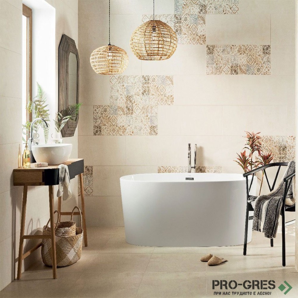 Плочки за баня TUBADZIN Free Space Beige 32.8×89.8 см Плочки за баня TUBADZIN Free Space Beige 32.8×89.8 см