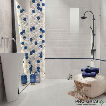 Плочки за баня TUBADZIN Free Space Grey 32.8×89.8 см