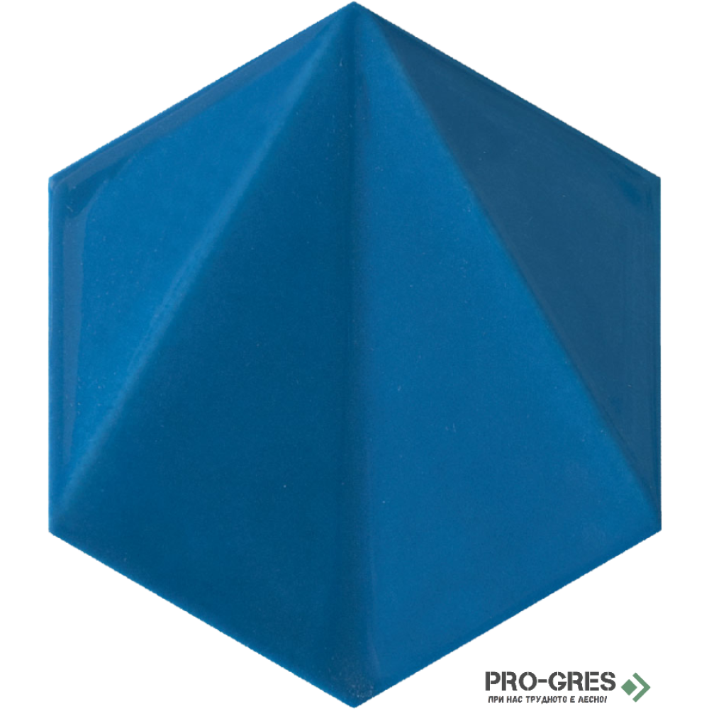 Декор плочка за баня Free Space HEX Navy STR 11×12.5 см