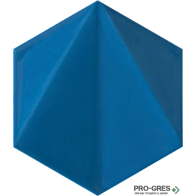 Декор плочка за баня Free Space HEX Navy STR 11×12.5 см