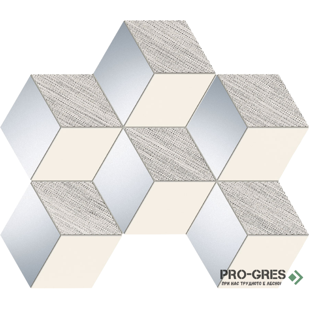 Мозайка Senza Grey Hex 28.9×22.1 см