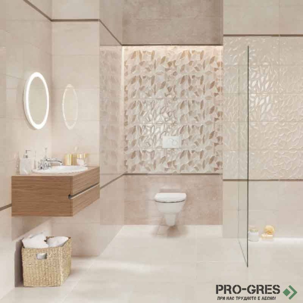 Плочки за баня TUBADZIN Tempre Beige 30.8×60.8 см