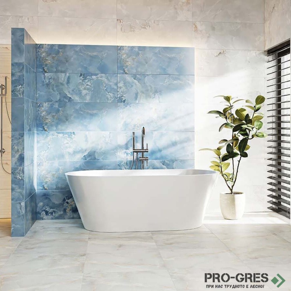 Плочки за баня TUBADZIN VERO BLUE 32.8*89.8 см Плочки за баня TUBADZIN VERO BLUE 32.8*89.8 см