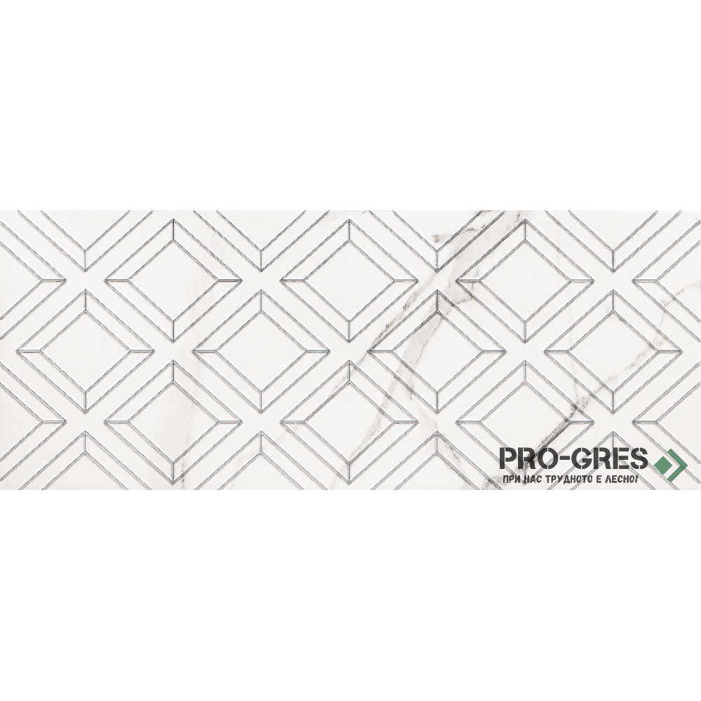 Декор Vienna White STR 29.8×74.8 см