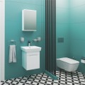 Комплект мебели за баня Луна 40 см,бял PVC Висота