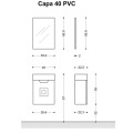 Комплект мебели за баня - Сара 40см,бял PVC Висота