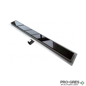 Лентов сифон 80 см Valtemo Glossy Black 67891–80