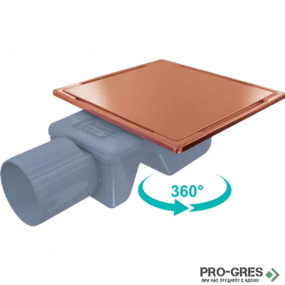 Точков сифон 10x10см, Valtemo vfd764315