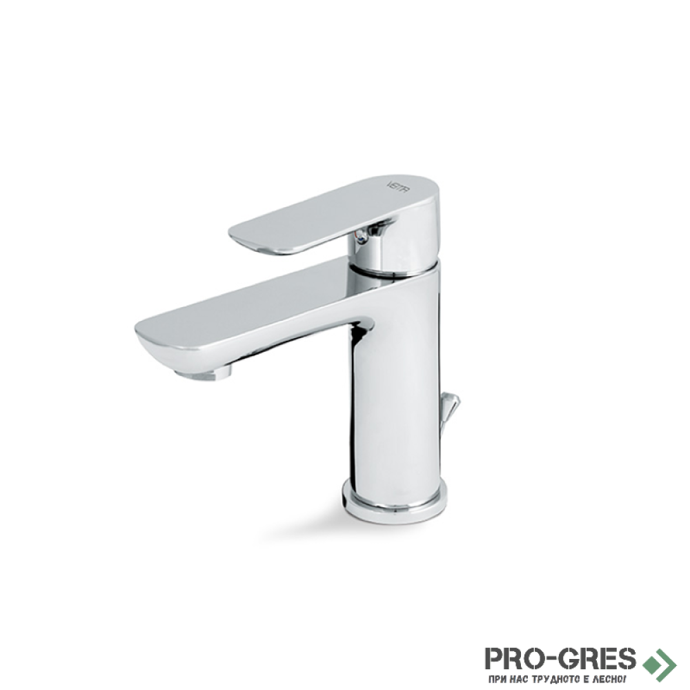 Смесител стоящ за мивка с изпразнител, Vema, Slate Chrome, V14010.BO.010