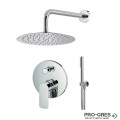 Душ комплект за вграждане, хром, Vema, Slate Chrome, slate_sys_chrome