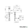 Смесител за биде с изпразнител, хром, Vema, Slate Chrome, V14070.B0.01