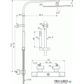Душ система с термостатен смесител,хром Ceratherm C100 IDEAL STANDARD A7542AA