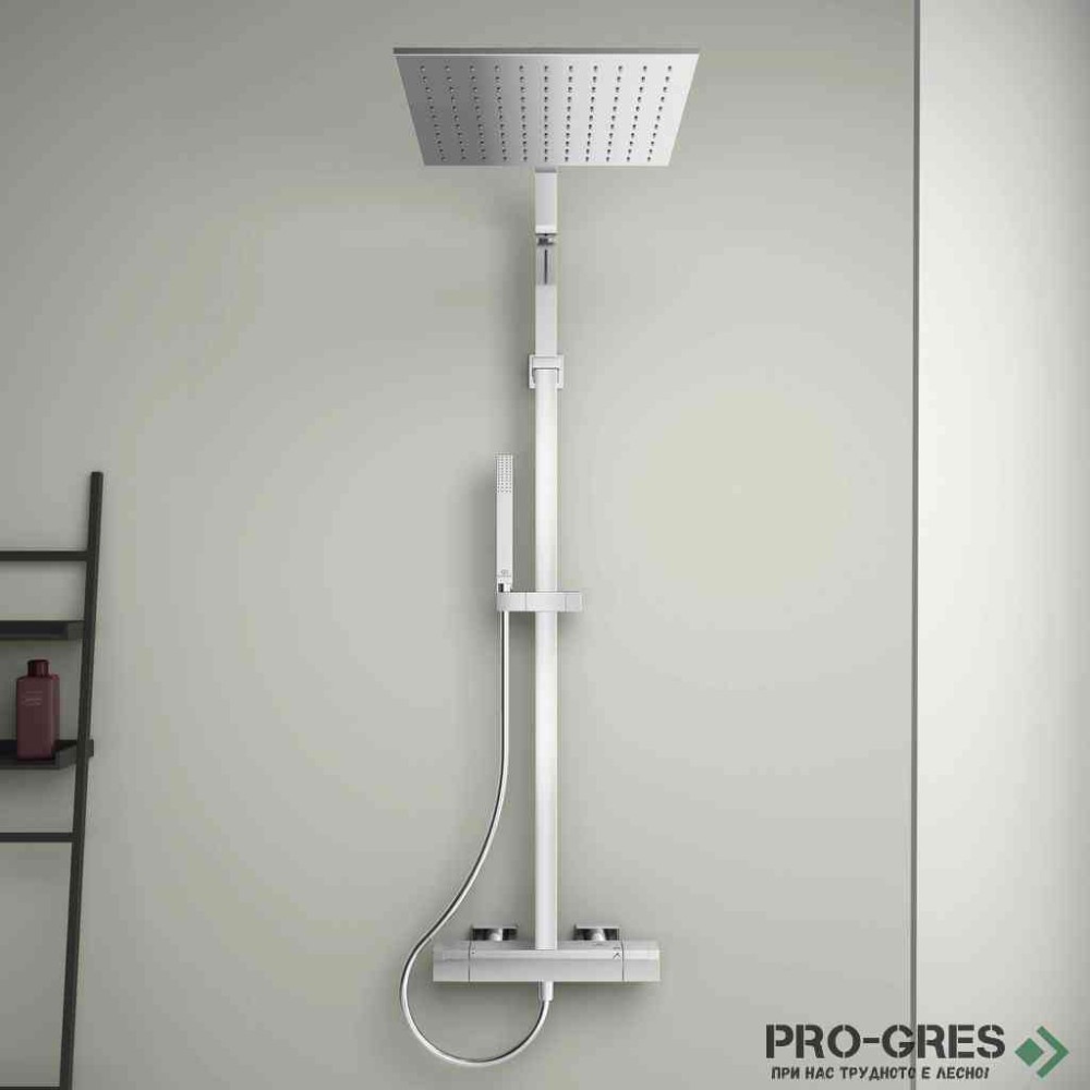 Душ система с термостатен смесител,хром Ceratherm C100 IDEAL STANDARD A7542AA