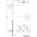 Душ система с термостатен смесител CERATHERM T125 Ideal Standard A7589AA