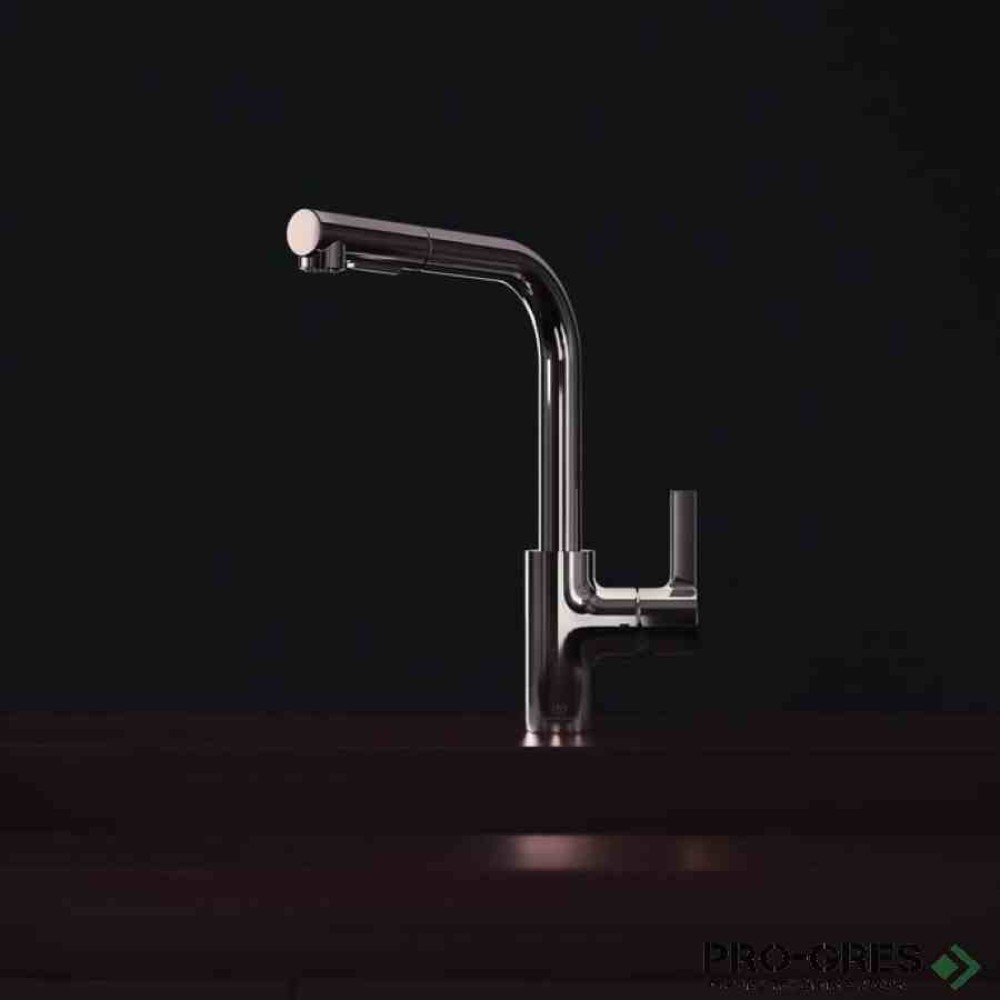 Смесител за кухня с висок, тръбен, изтеглящ се чучур Ideal Standard BD420AA