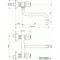Смесител стенен за кухня  Iskar Vidima B1394AA