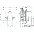 Вграден смесител за вана/душ ESLA Ideal Standard A6947AA