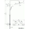 Душ система термостатен смесител,хром IDEAL STANDARD CERATHERM T100 A7240AA