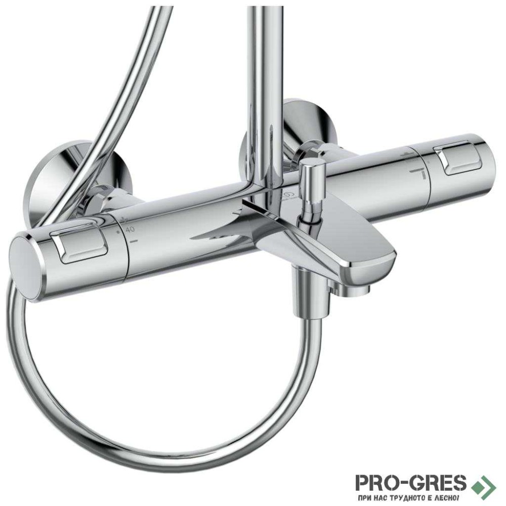 Термостатна душ система с чучур,хром IDEAL STANDARD CERATHERM T125 A7590AA