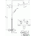 Термостатна душ система с чучур,хром IDEAL STANDARD CERATHERM T125 A7590AA
