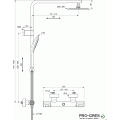 Душ система с термостатен смесител CERATHERM T100 Ideal Standard A7705AA