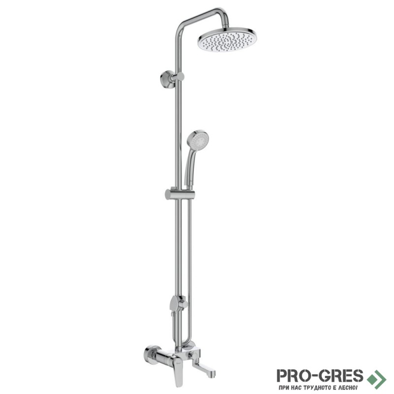 Душ система с едноръкохватков смесител и чучур Vidima B0975AA