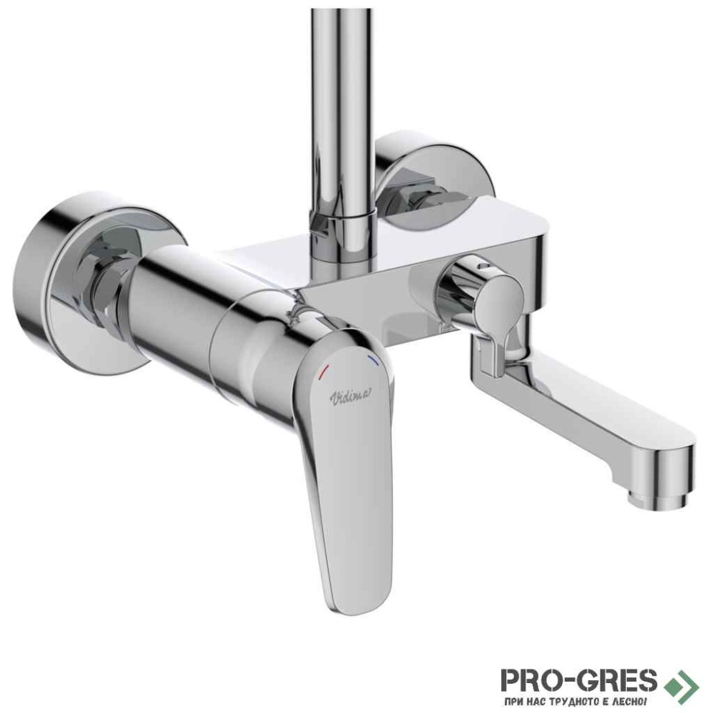 Душ система с едноръкохватков смесител и чучур Vidima B0975AA