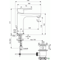 Смесител за умивалник с изпразнител TYRIA Ideal Standard BC159HO